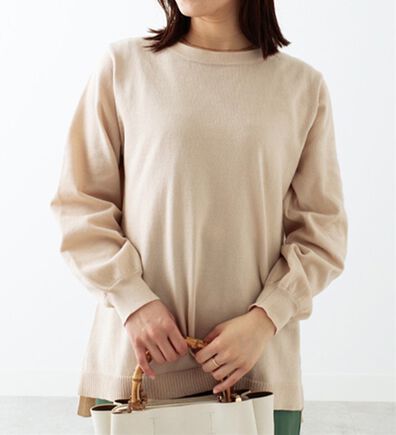 BELLUNA（ベルーナ）の「パフ袖デザインニットプルオーバー（ニット・セーター）」
