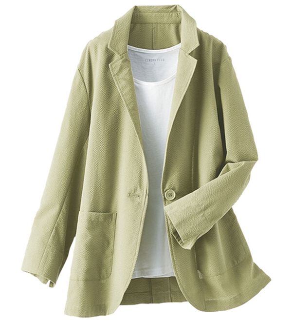 BELLUNA（ベルーナ）の「涼しげサッカー素材ウォッシャブルサマージャケット（その他ジャケット）」｜詳細画像