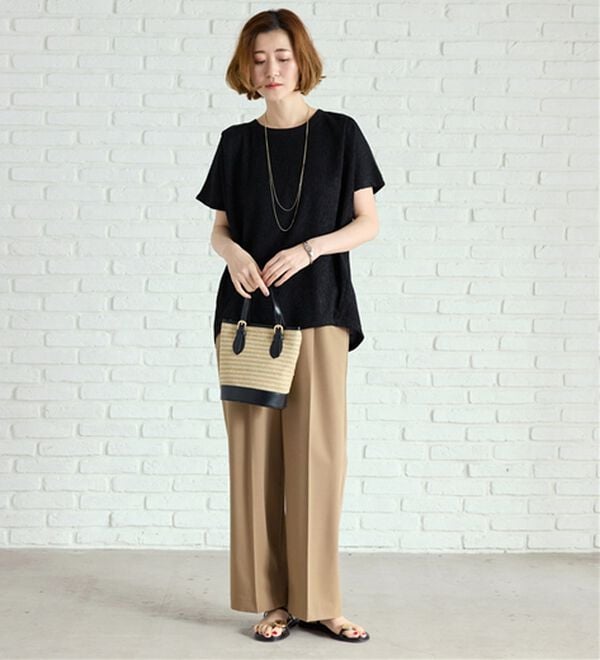 BELLUNA（ベルーナ）の「楊柳素材ドルマンプルオーバー（カットソー）」｜詳細画像