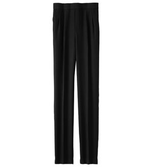 BELLUNA（ベルーナ）の「すっきり見えタックテーパードパンツ（フルレングスパンツ）」｜黒