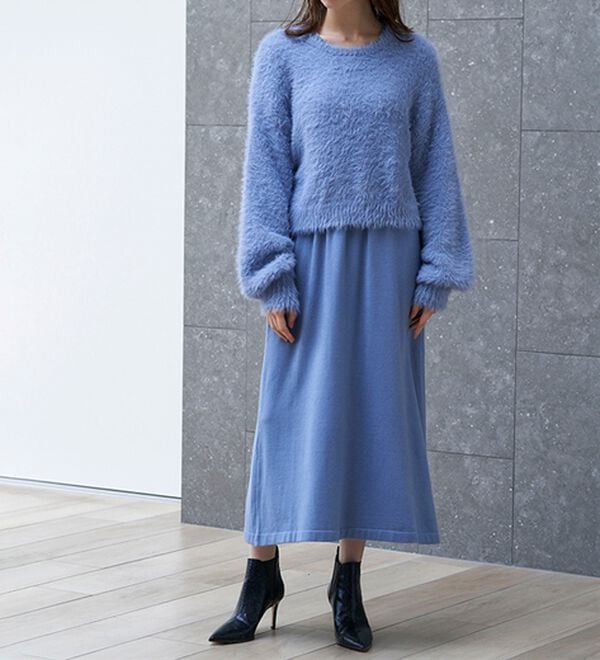 RANAN（ラナン）の「フェザーニットワンピースアンサンブル（ニットワンピース）」｜詳細画像