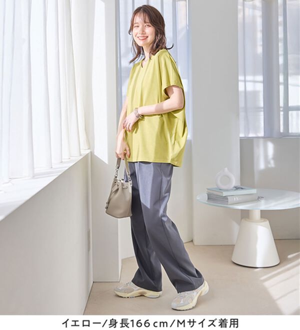 Viola e Viola（ヴィオラ エ ヴィオラ）の「美人シルエット叶えるドルマントップス（カットソー）」｜詳細画像