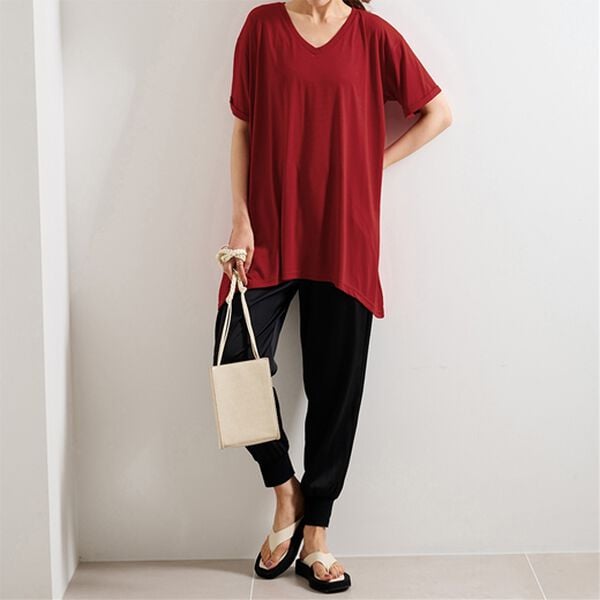 RANAN（ラナン）の「ひんやり！レディゆるシルエットＴシャツ（カットソー）」｜詳細画像