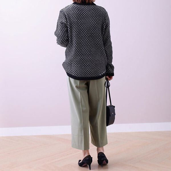 BELLUNA（ベルーナ）の「ストレッチ素材ベルト付ワイドパンツ（ワイドパンツ・ガウチョ）」｜詳細画像