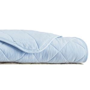 「パッと置くだけピタッと簡単敷パッド（敷パッド）」｜ニットブルー