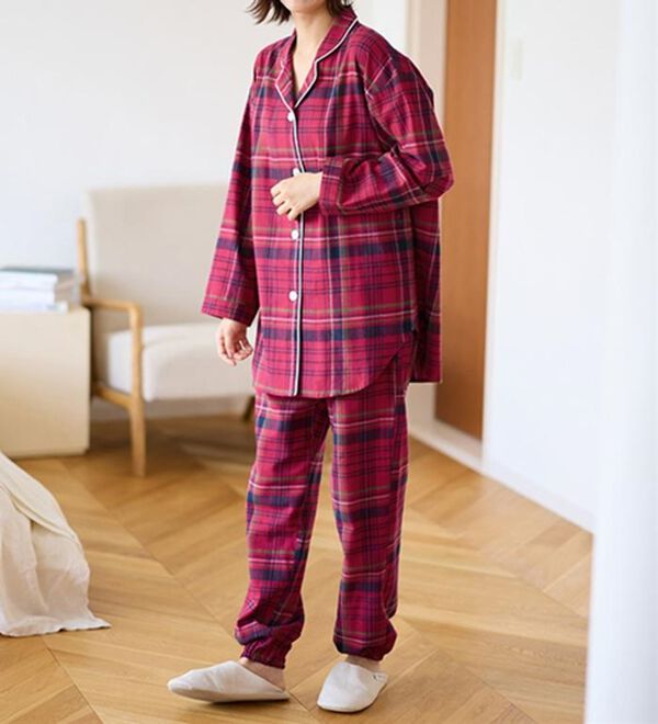 LAVIENNE（ラヴィエンヌ）の「綿１００％ふんわり柔か微起毛パジャマ（パジャマ・ルームウェア）」｜詳細画像