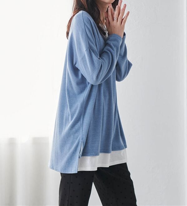 RANAN（ラナン）の「レイヤード風ニットソーチュニック（チュニック）」｜詳細画像