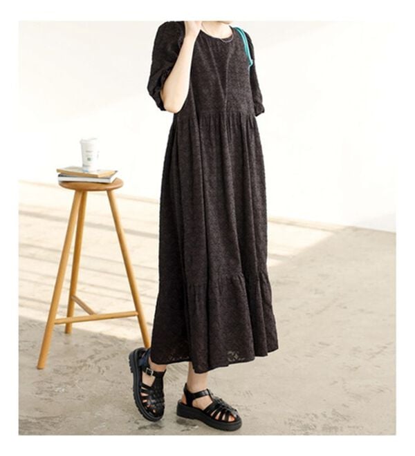 GeeRA（ジーラ）の「ジャカードパフスリーブワンピース（その他ワンピース）」｜詳細画像