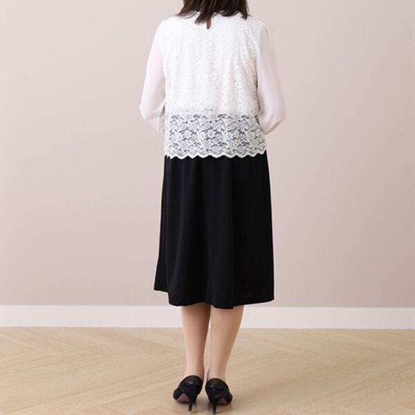 BELLUNA（ベルーナ）の「＜ＢＥＬＬＵＮＡ　ＦＯＲＭＡＬ＞レース切替デザインワンピース（その他ワンピース）」｜詳細画像