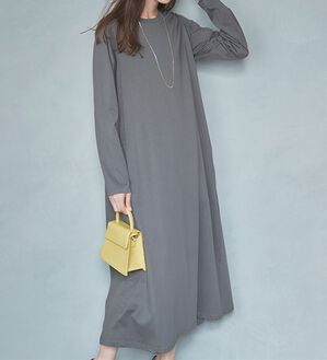 RANAN（ラナン）の「＜ＢＣ＞ポケット付マキシワンピース（その他ワンピース）」｜チャコール
