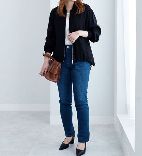 BELLUNA（ベルーナ）の「袖シャーリングデザインシアーブルゾン（ブルゾン）」｜詳細画像