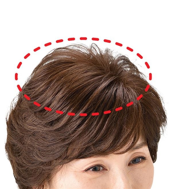 「人毛１００％ハンドメイド軽やかヘアピース（ウィッグ・ヘアピース・エクステ）」｜詳細画像