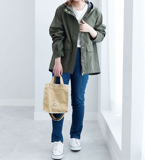 BELLUNA（ベルーナ）の「はっ水ボンディング素材マウンテンパーカー（ハーフコート）」｜詳細画像