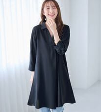 alotta（アロッタ）の「衿付きスキッパーとろみチュニックワンピース（チュニックワンピース）」