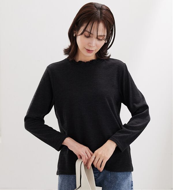 BELLUNA（ベルーナ）の「【2点セット】もちもち素材キーネックポンチョアンサンブル（アンサンブル）」｜詳細画像