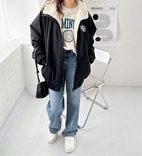 GeeRA（ジーラ）の「ナイロン裏ボアブルゾン（ブルゾン）」｜詳細画像