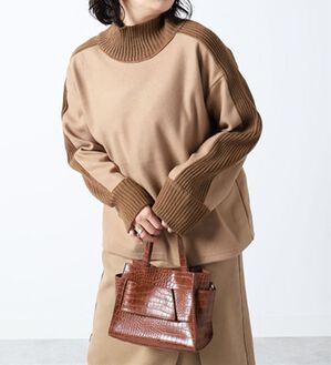 BELLUNA（ベルーナ）の「＜セットアップ対応＞メルトン素材リブ切替プルオーバー（セットアップ）」｜キャメル