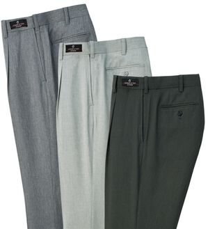 「【３本組】＜コムルヴァン・オム＞裾上げ済夏のモノトーンスラックス（メンズフルレングスパンツ）」｜3本組