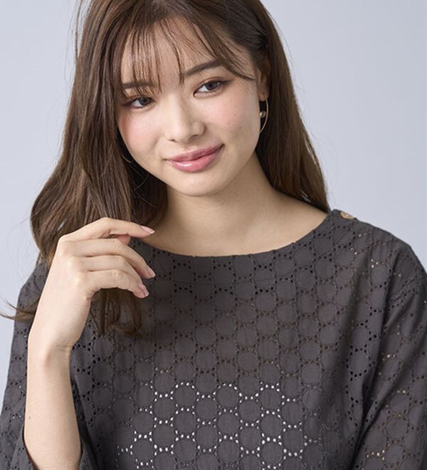 BELLUNA（ベルーナ）の「綿１００％サークルレース素材チュニック（チュニック）」｜詳細画像