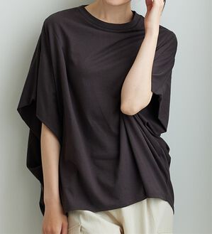 BELLUNA（ベルーナ）の「【接触冷感】二の腕隠れる！ドルマンチュニック（チュニック）」｜チャコール