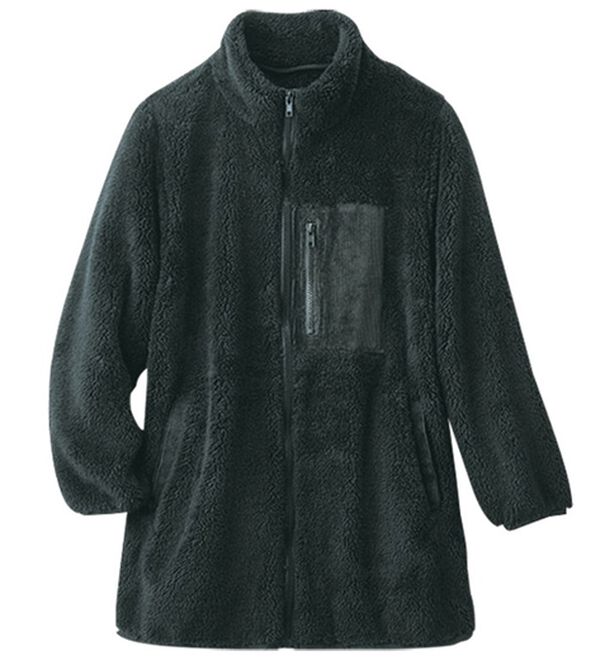 LAVIENNE（ラヴィエンヌ）の「ふわふわフリースジャケット（パジャマ・ルームウェア）」｜ブラック