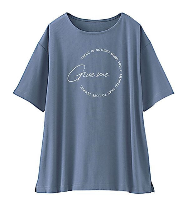 BELLUNA（ベルーナ）の「汗ジミ対策！綿混プリントＴシャツ（Tシャツ）」｜詳細画像