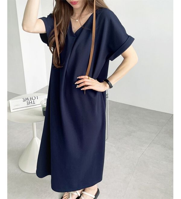 GeeRA（ジーラ）の「ひんやり快適！ジャカードスキッパーワンピ（カットソーワンピース）」｜詳細画像