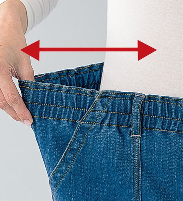 ルフラン（ルフラン）の「【３本組】配色使い裏起毛やわらかデニムパンツ（フルレングスパンツ）」｜詳細画像