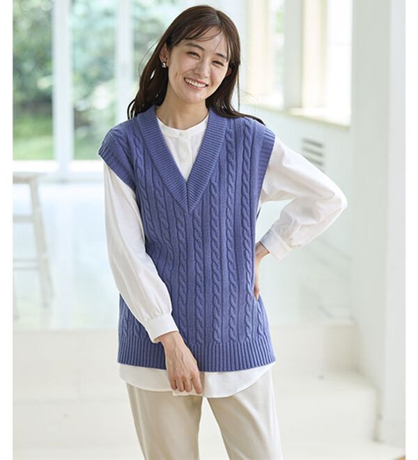 BELLUNA（ベルーナ）の「ニットベストアンサンブル（ベスト）」｜詳細画像