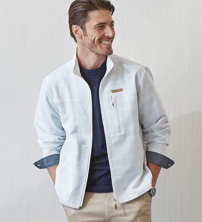 「お洒落なボーダージャケット（メンズジャケット）」