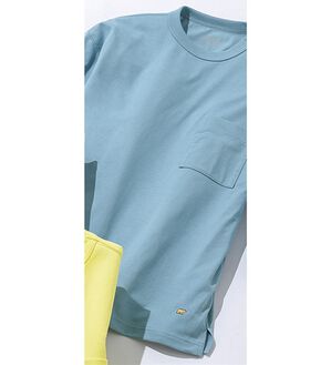 「＜ゴールデンベア＞長く着られる上質Ｔシャツ（メンズＴシャツ）」｜ブルー(半袖)