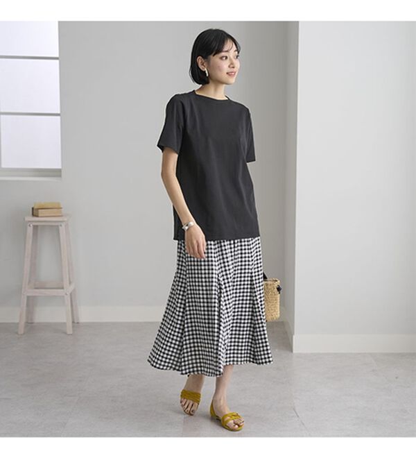 BELLUNA（ベルーナ）の「艶やか綿１００％シンプルプルオーバー（カットソー）」｜詳細画像