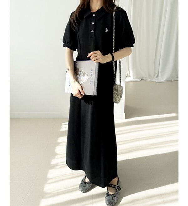 GeeRA（ジーラ）の「【Ｕ．Ｓ．ＰＯＬＯＡＳＳＮ】ポロ衿ワンピ―ス（その他ワンピース）」｜詳細画像