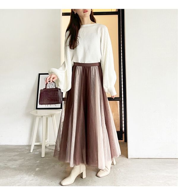 GeeRA（ジーラ）の「フレアーチュールロングスカート（ロングスカート）」｜詳細画像