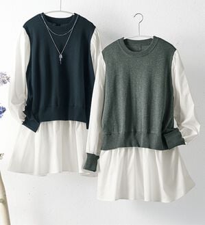 BELLUNA（ベルーナ）の「【２枚組】ベストドッキングチュニック（チュニック）」｜詳細画像