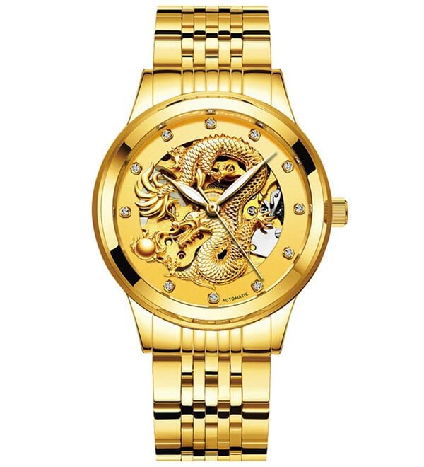 「自動巻昇龍スケルトンウォッチ（メンズ腕時計）」｜詳細画像