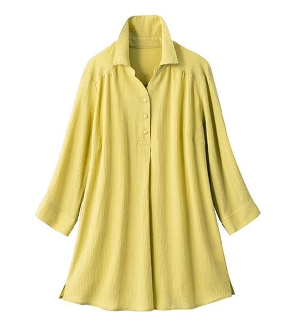 ルフラン（ルフラン）の「さらっと涼やかブラウス（ブラウス）」｜カラシ