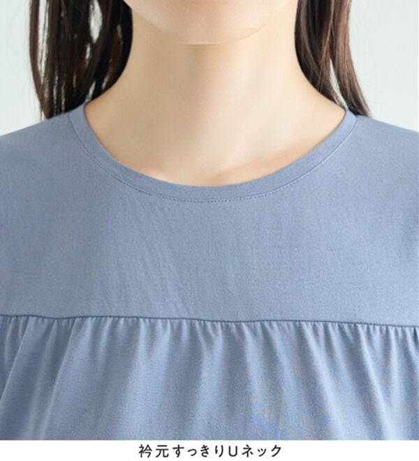 alotta（アロッタ）の「楽に可愛く！ふんわり綿混ティアードチュニック（チュニック）」｜詳細画像