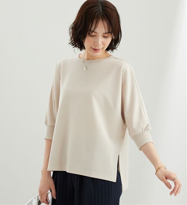 BELLUNA（ベルーナ）の「リブ切替ドルマンデザインプルオーバー（カットソー）」｜詳細画像