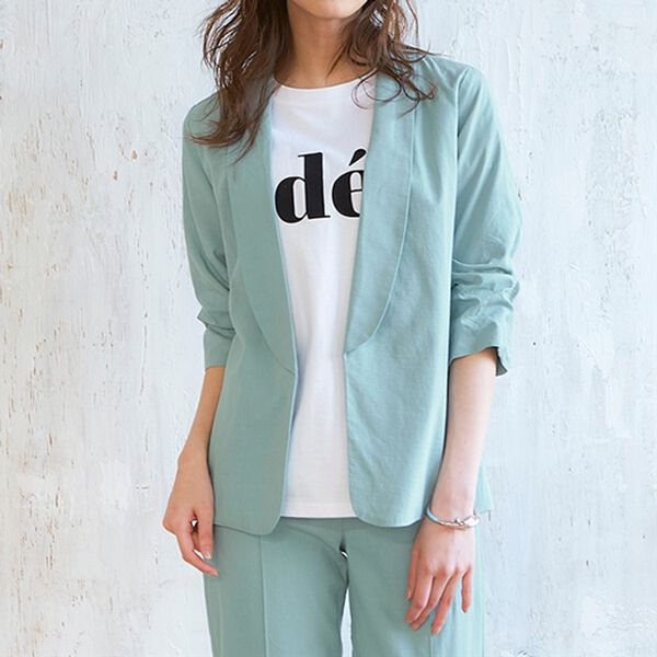 RANAN（ラナン）の「麻調カジュアルセットアップ（パンツスーツ）」｜詳細画像