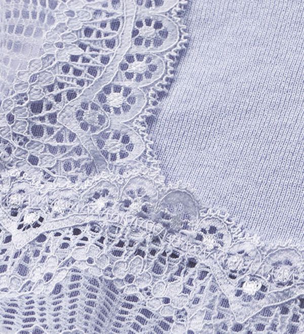 LAVIENNE（ラヴィエンヌ）の「綿１００％汗取りレース・カップ付インナー＜さらりラボ＞（ブラトップ・カップ付きインナー）」｜詳細画像