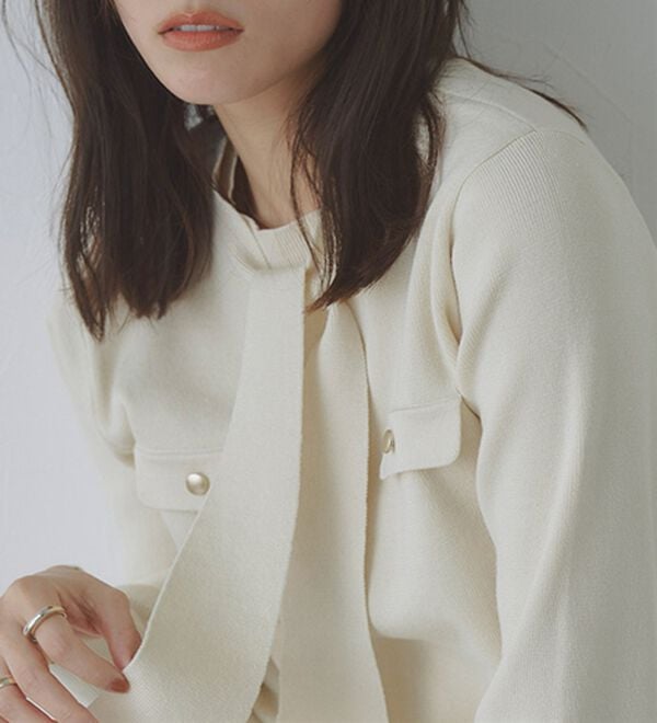 Pierrot（ピエロ）の「ボウタイポケットニット（ニット・セーター）」｜詳細画像