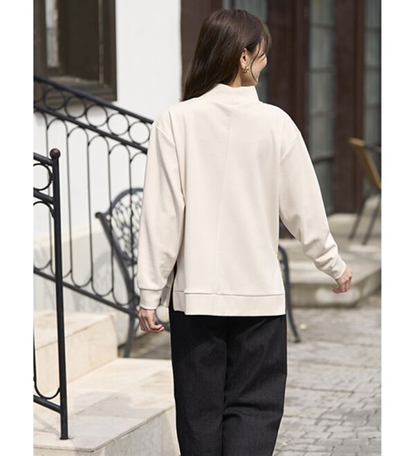 BELLUNA（ベルーナ）の「サイドジップスタンド衿プルオーバー（カットソー）」｜詳細画像