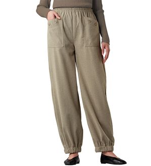 BELLUNA（ベルーナ）の「ツイード調素材コロンパンツ（フルレングスパンツ）」｜ベージュ