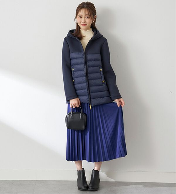 BELLUNA（ベルーナ）の「【ＦｕｗａｉｒＬｉｇｈｔ】異素材切替軽量ダウンジャケット（ダウンコート・ジャケット・ベスト）」｜詳細画像