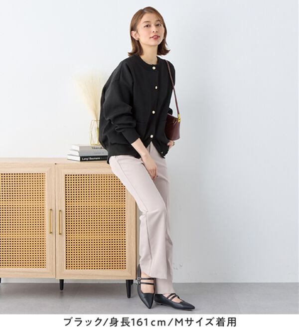 Viola e Viola（ヴィオラ エ ヴィオラ）の「むぎゅっと質感ゴールドボタンニットカーデ（ニットカーディガン）」｜詳細画像