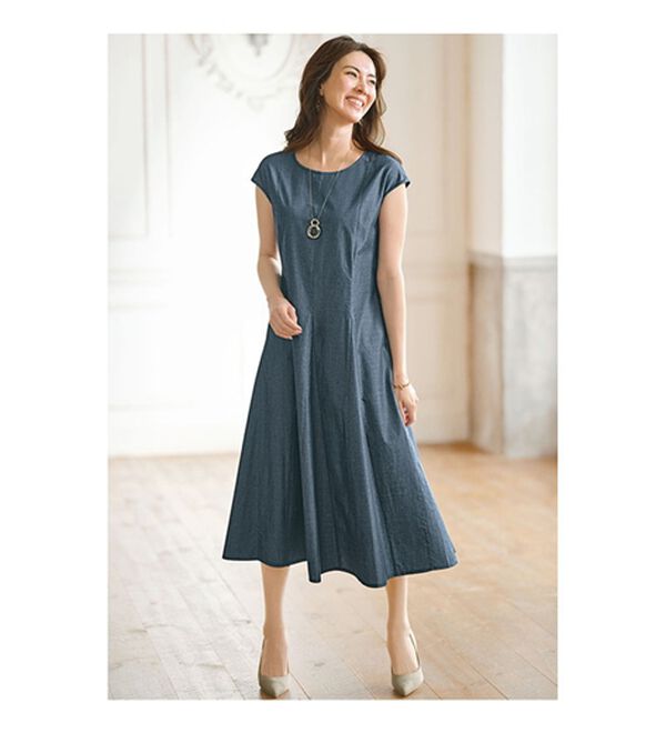 デニム調素材ワンピースアンサンブル - ベルーナ【公式】 