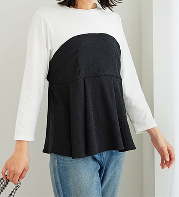 BELLUNA（ベルーナ）の「ビスチェ風ドッキングチュニック（チュニック）」｜詳細画像