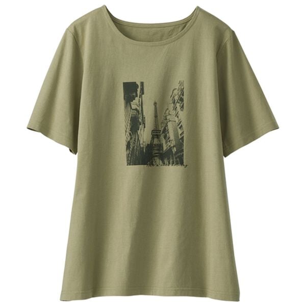 BELLUNA（ベルーナ）の「ひんやリッチコットン大人のプリントＴシャツ（Tシャツ）」｜詳細画像