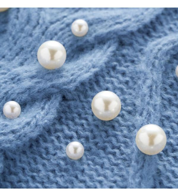 RANAN（ラナン）の「ケーブル使いパール調ビーズニットプルオーバー（ニット・セーター）」｜詳細画像